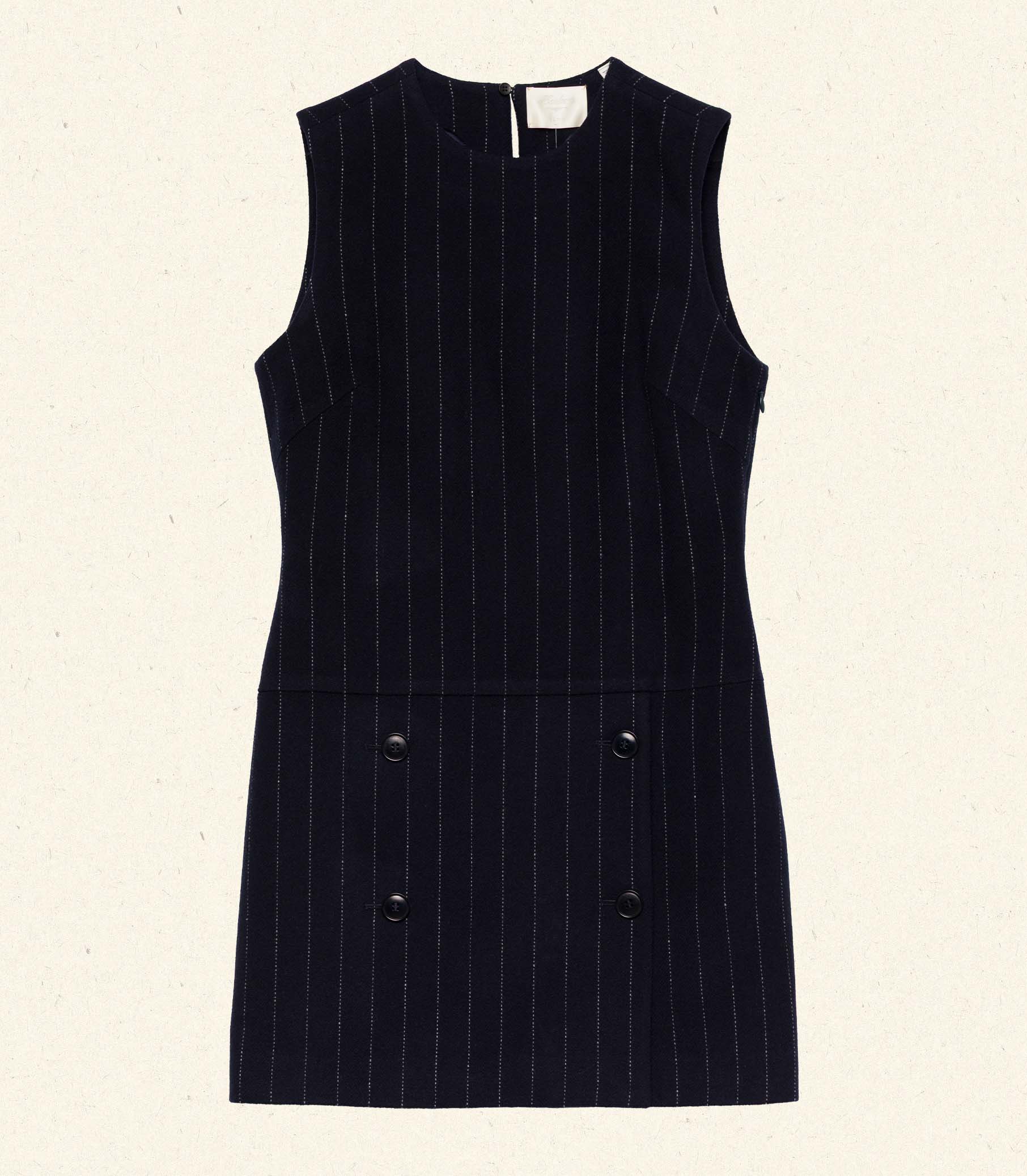POLLY DRESS -- MARIANNE PINSTRIPE - Image 4