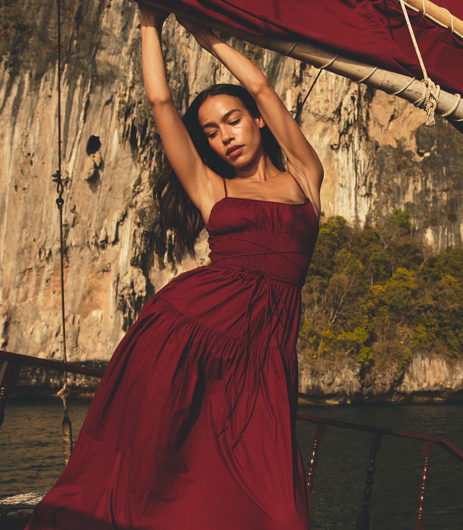 SAFIA DRESS -- DEEP RUBY - Image 10