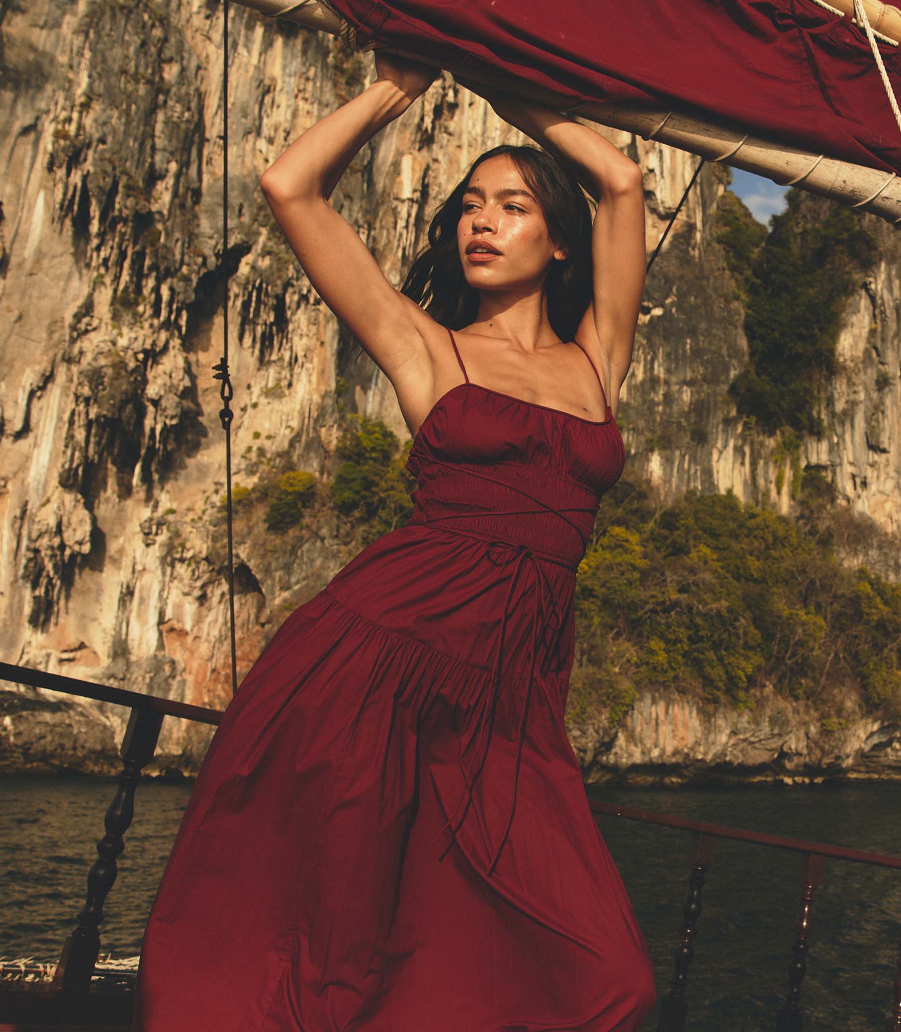 SAFIA DRESS -- DEEP RUBY - Image 11