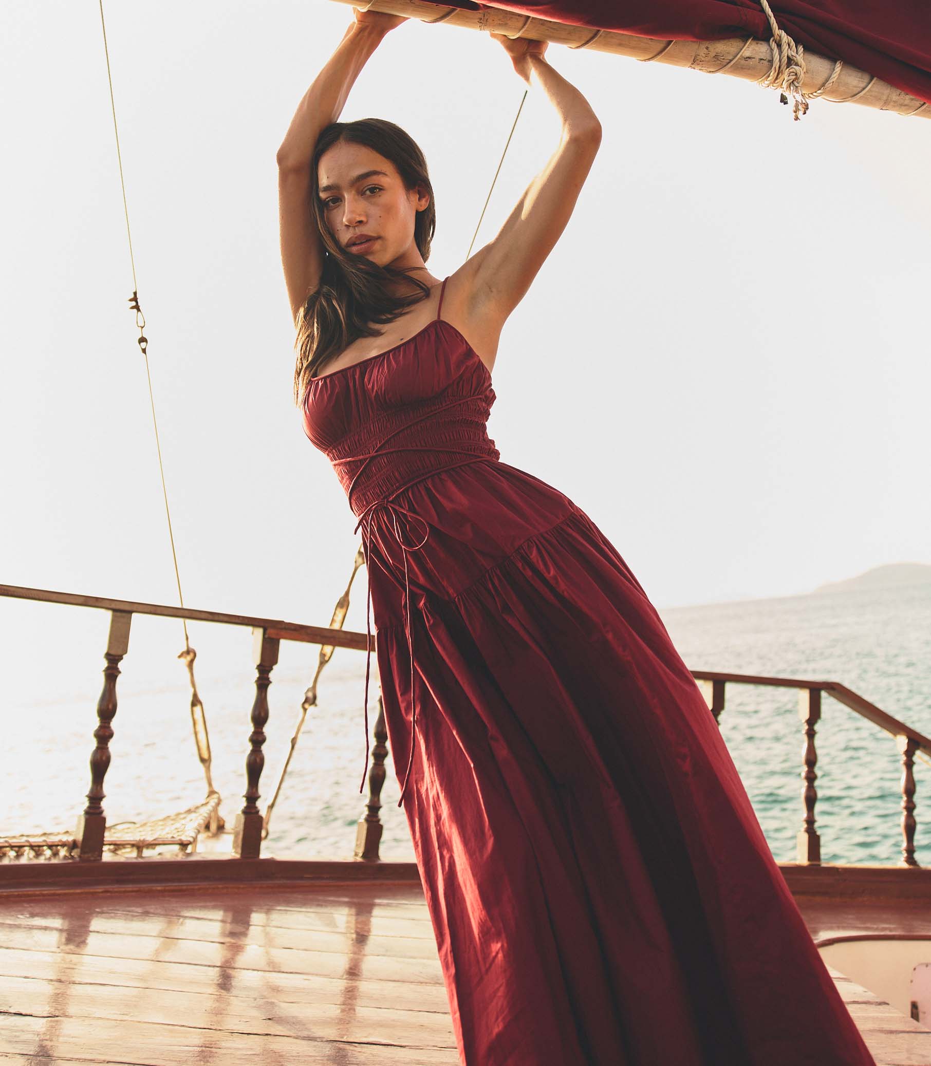 SAFIA DRESS -- DEEP RUBY - Image 4