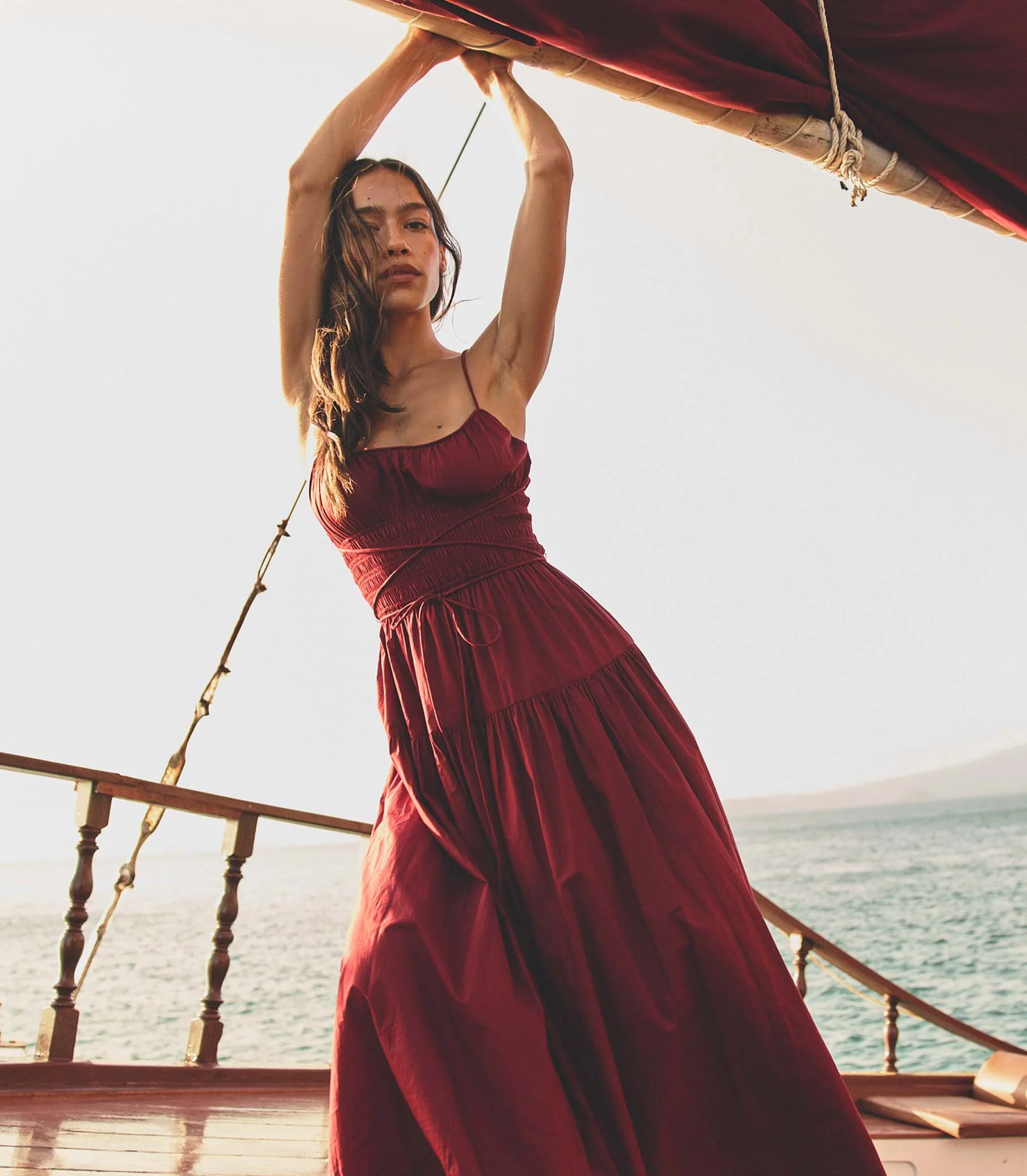 SAFIA DRESS -- DEEP RUBY - Image 5
