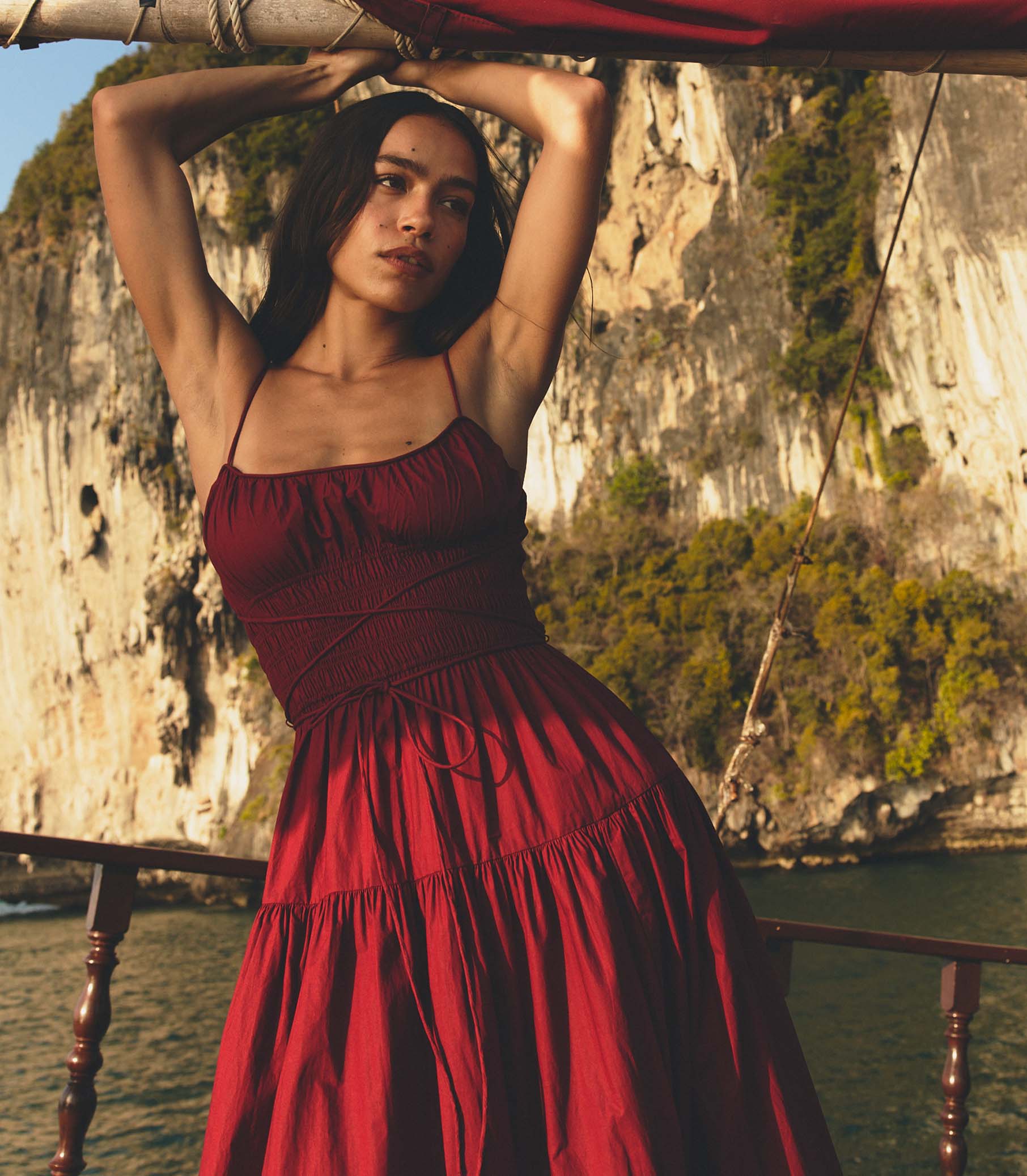 SAFIA DRESS -- DEEP RUBY - Image 7