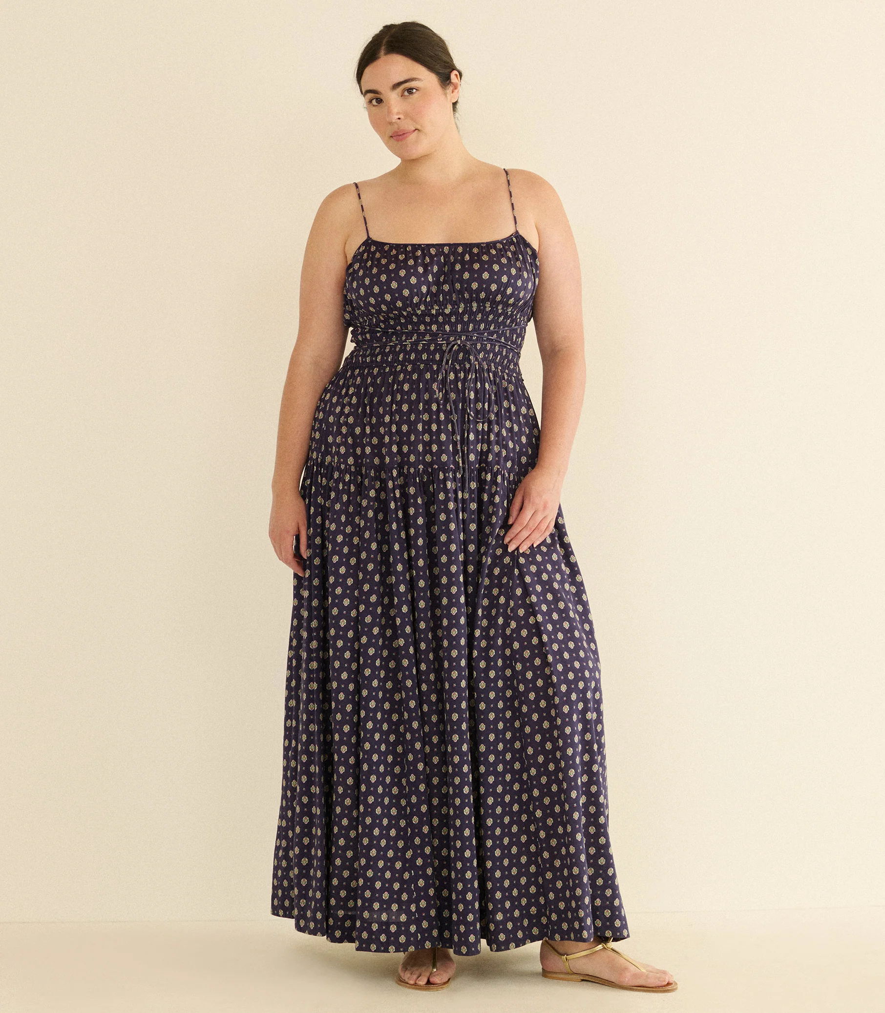 SAFIA DRESS -- NAVY CADIZ FOULARD - Image 8