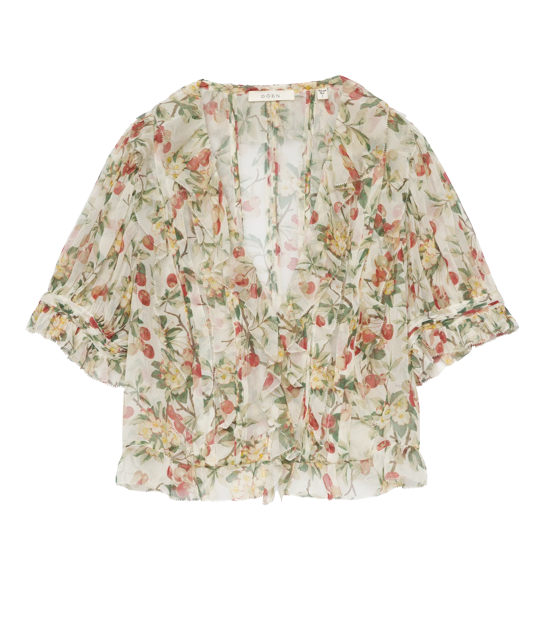 SALONA TOP -- CERISE ET FLEUR - Image 5