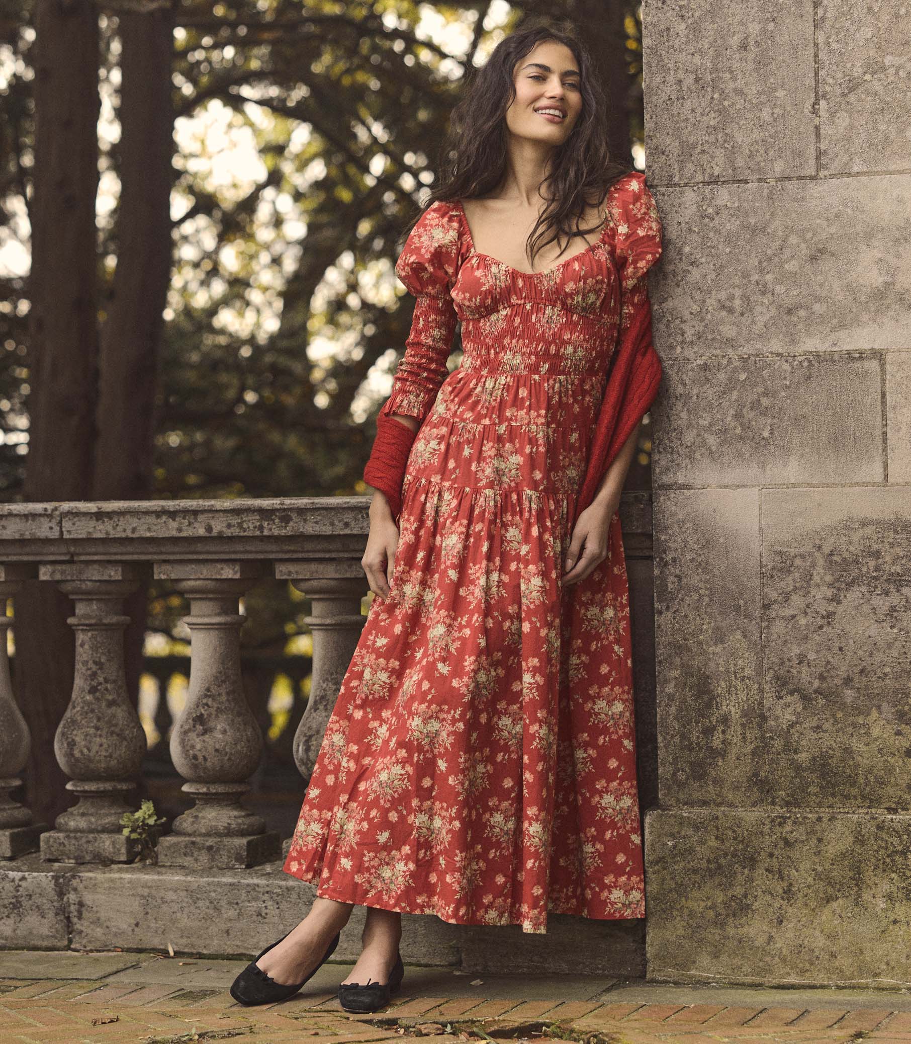 SERAPHINA DRESS -- ROSSO LANTANA FLORAL - Image 3