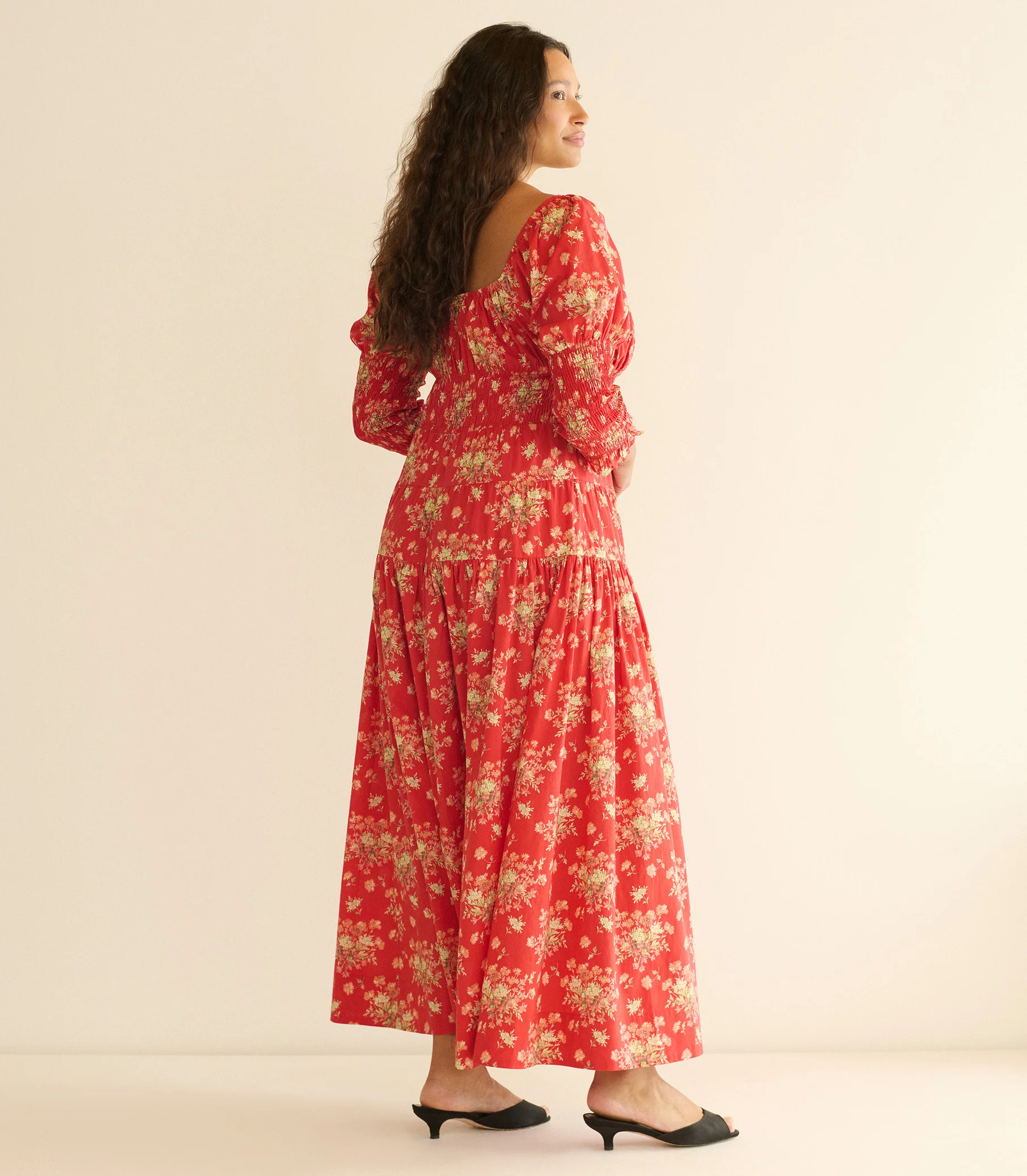 SERAPHINA DRESS -- ROSSO LANTANA FLORAL - Image 8
