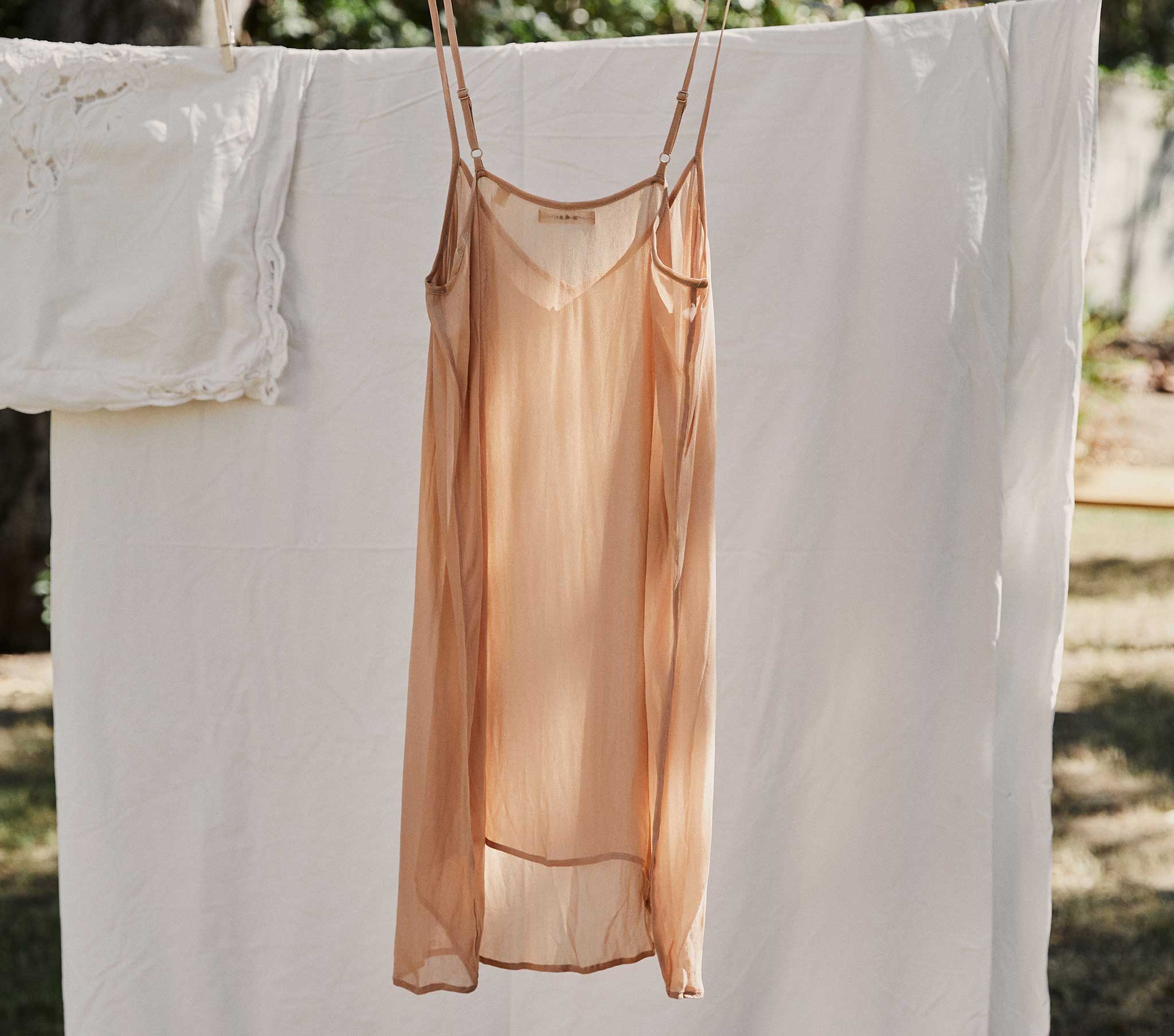 SHORT DEEP V-NECK SLIP -- SAND DOLLAR - Image 4
