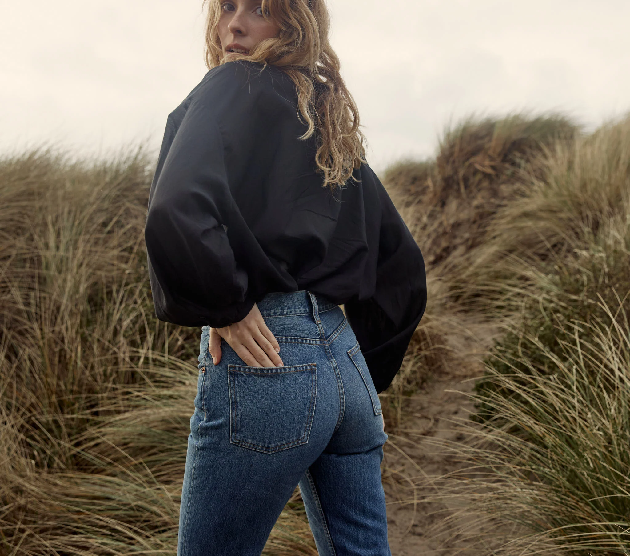 THE JANE BLOUSE -- BLACK - Image 3