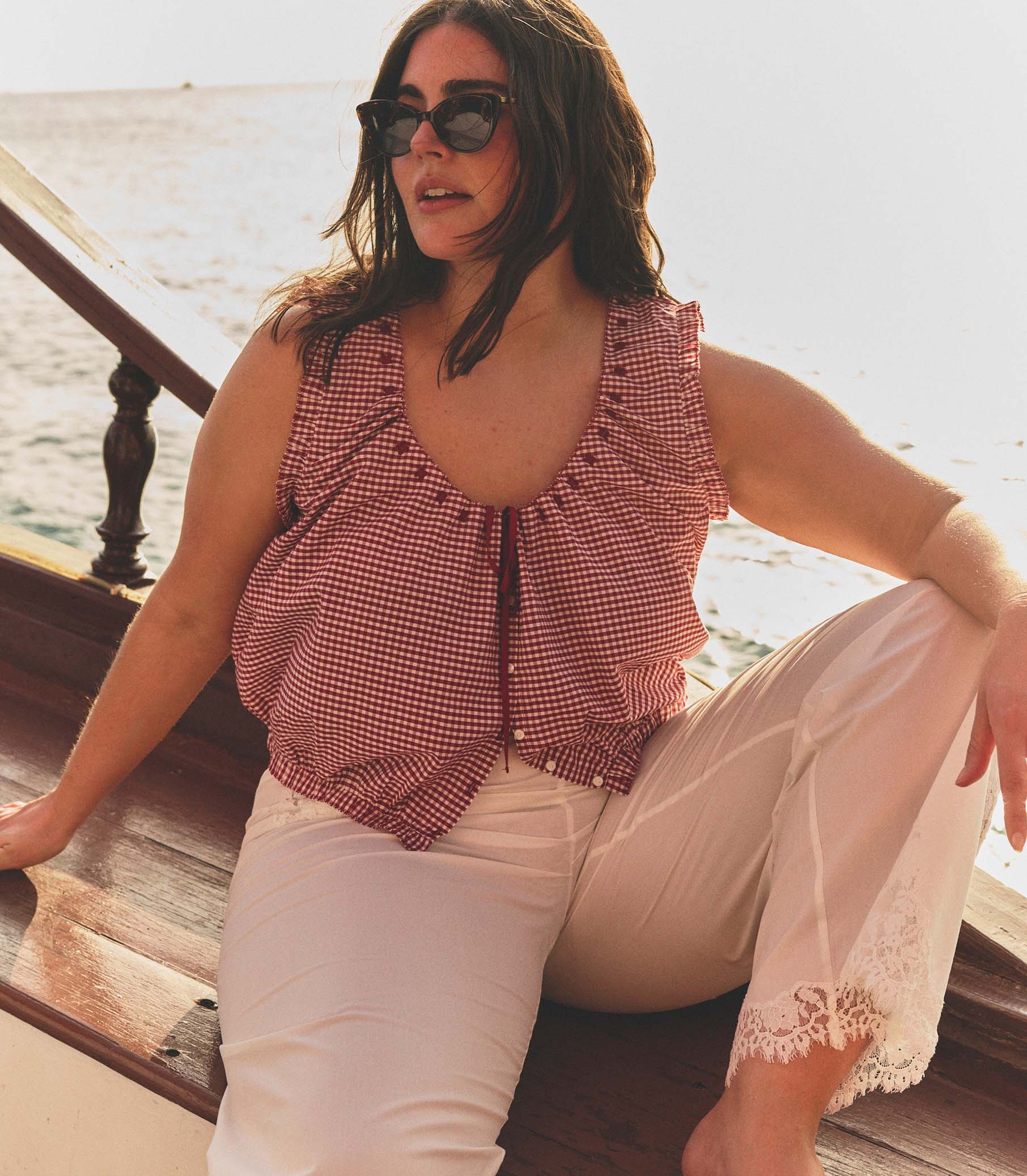 TRAVELER TOP -- MULBERRY LA MADDALENA GINGHAM - Image 3
