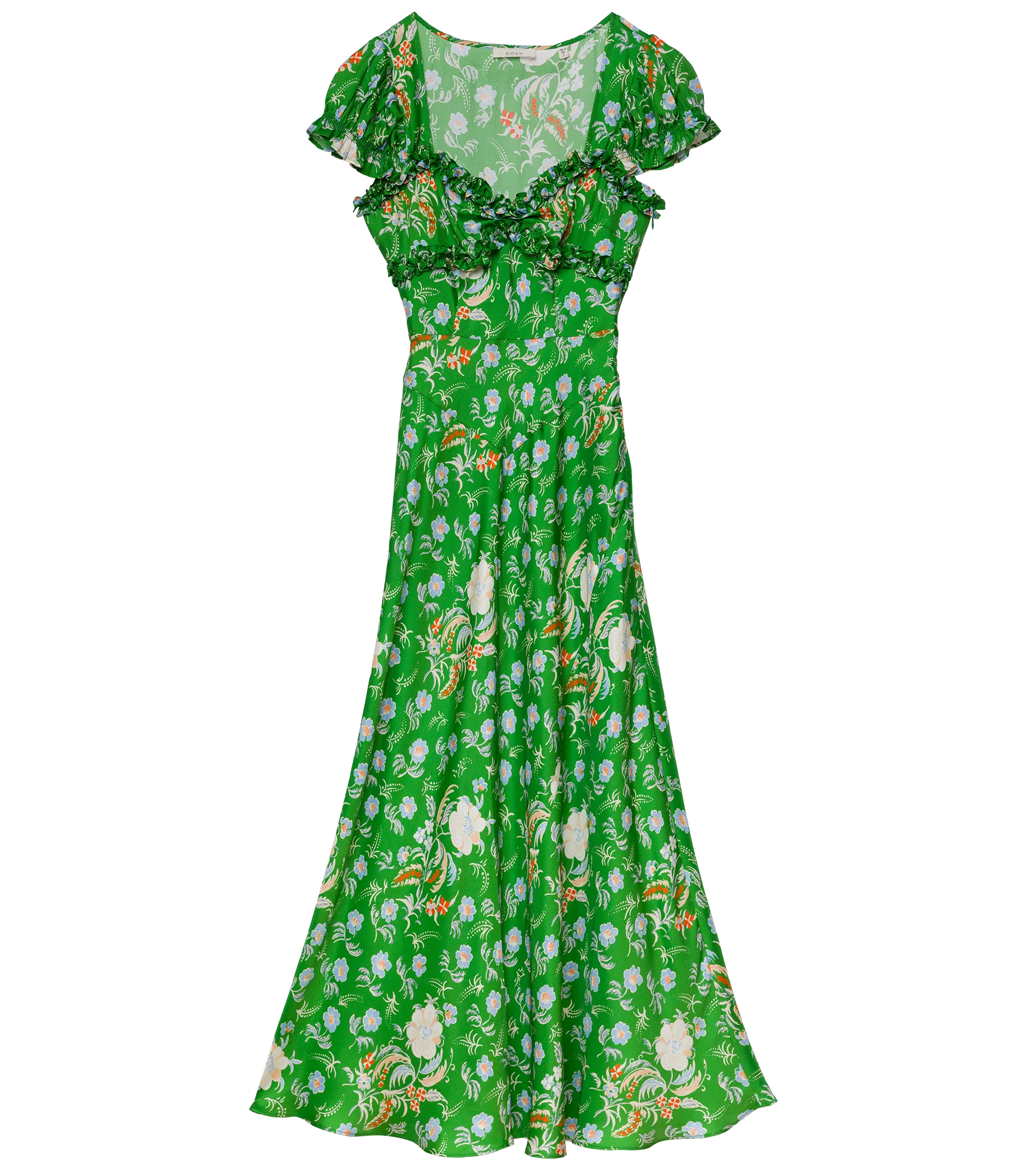 VALERINE DRESS -- EMERALD HOLLYHOCK HILLS - Image 6