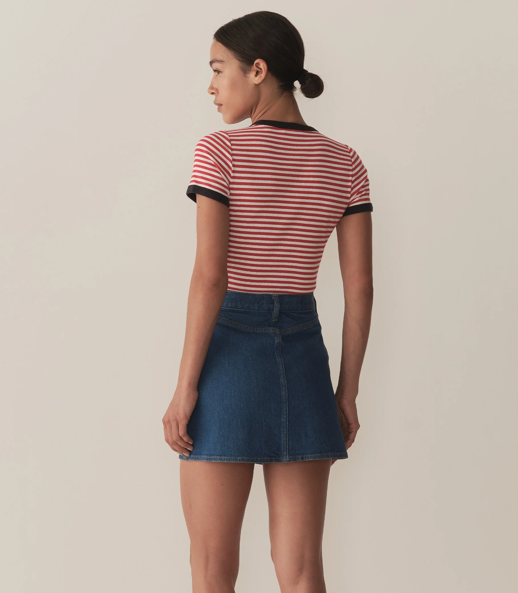 VIVI TEE -- ROUGE NANTUCKET STRIPE - Image 3
