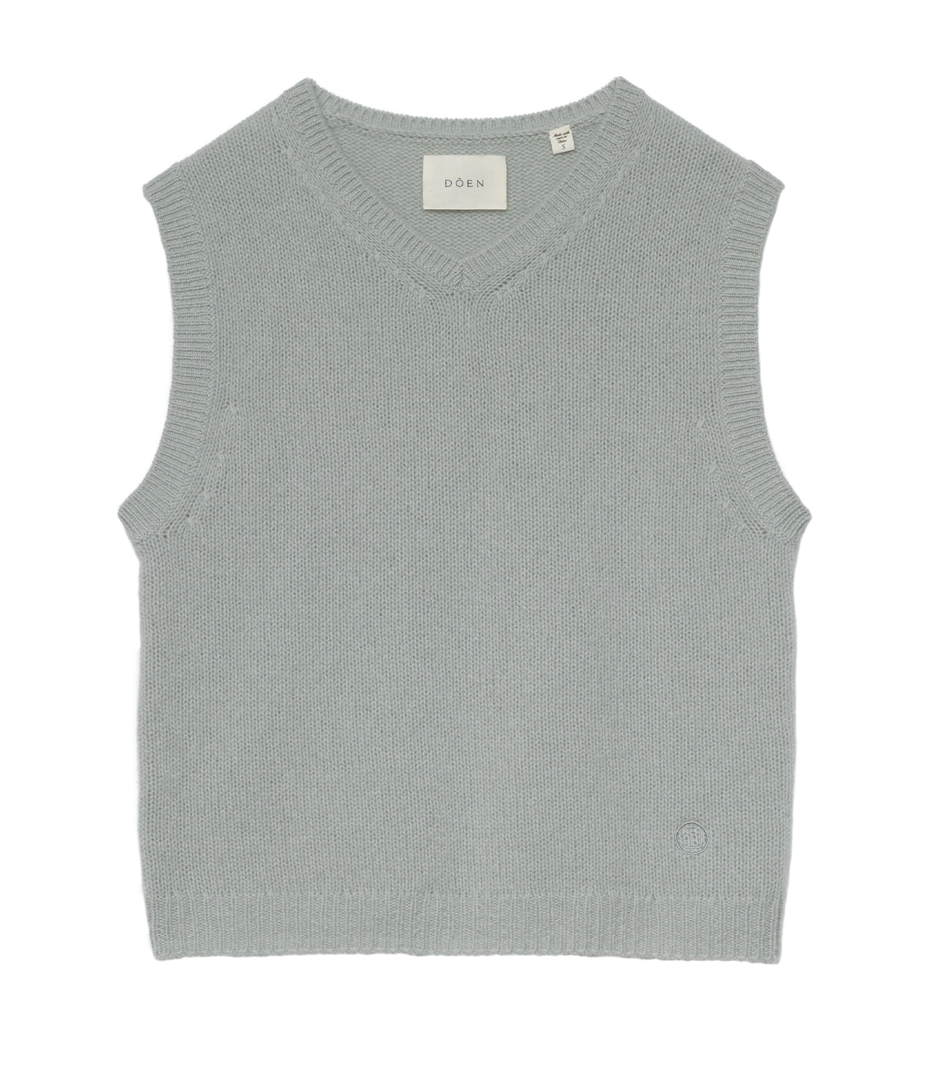 WINSTON CASHMERE VEST -- EUCALYPTUS - Image 5
